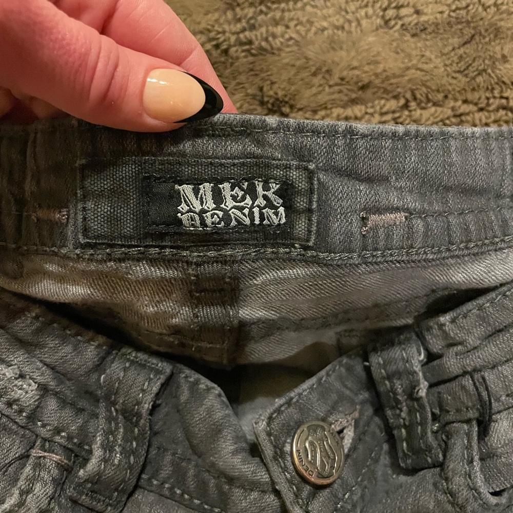 MEK distressed bootcut jeans (small rip) - Picture 5 of 6
